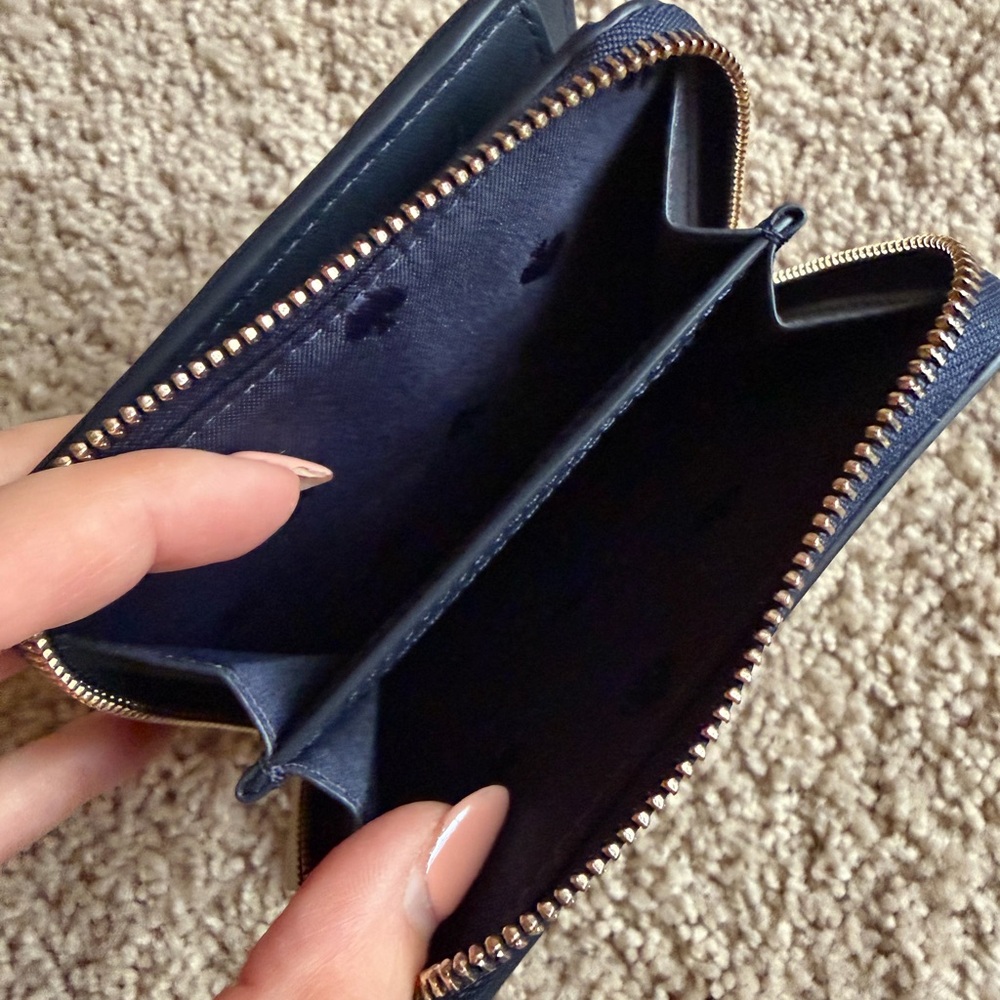 Kate Spade Aqua and Cream Purse and matching Wallet - Picture 5 of 6